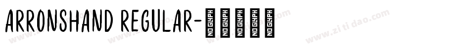 ArronsHand Regular字体转换